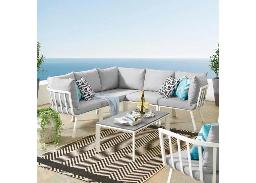 Riverside 6 Piece Outdoor Patio Aluminum Set