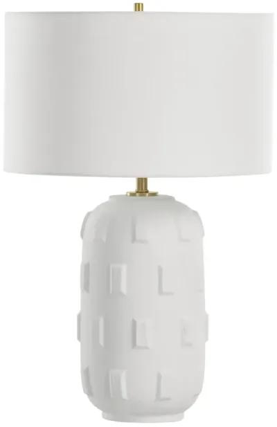 Emerie Textured White Table Lamp