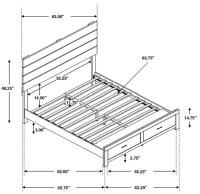 Abbie Queen Storage Bed Barrel Oak