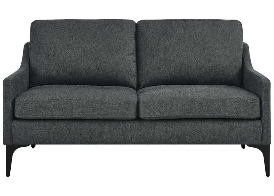 Corland Upholstered Fabric Loveseat