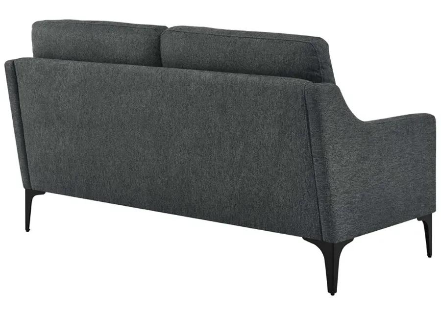 Corland Upholstered Fabric Loveseat