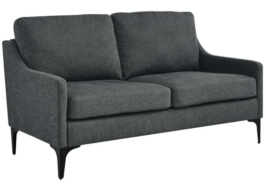 Corland Upholstered Fabric Loveseat