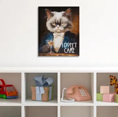 I Don't Care Canvas Wall Art