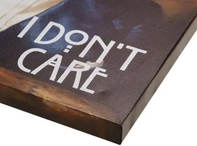 I Don't Care Canvas Wall Art