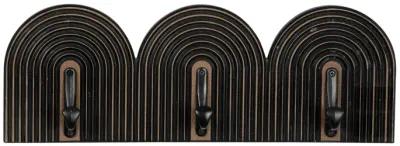 19" 3-arch Wall Hooks, Black