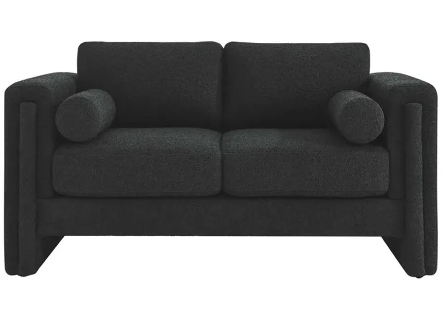 Visible Boucle Fabric Loveseat