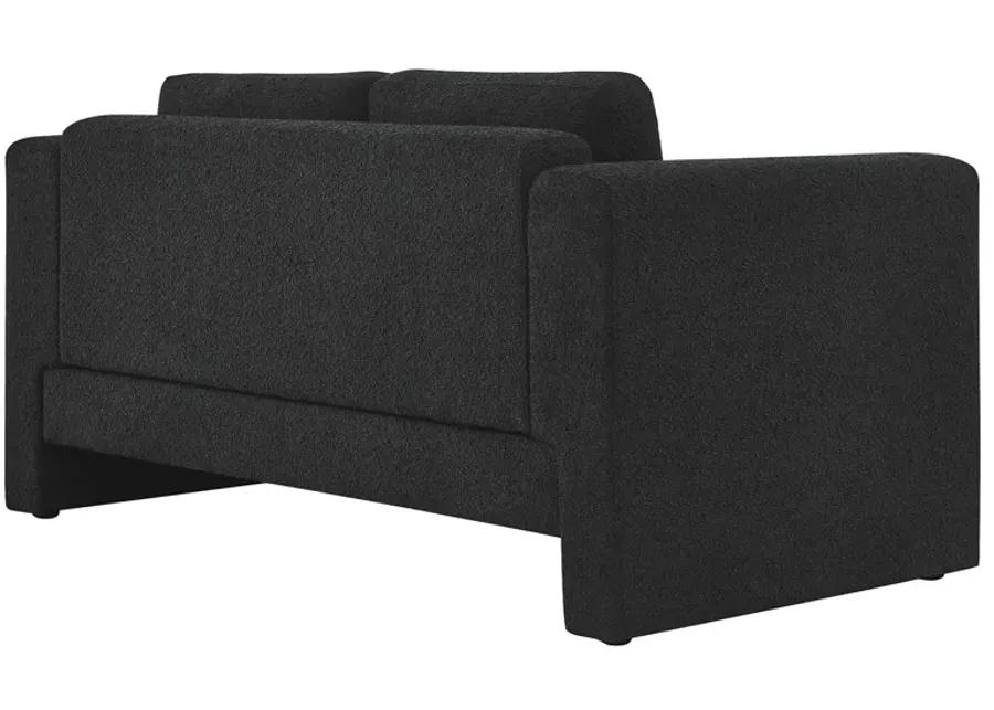 Visible Boucle Fabric Loveseat