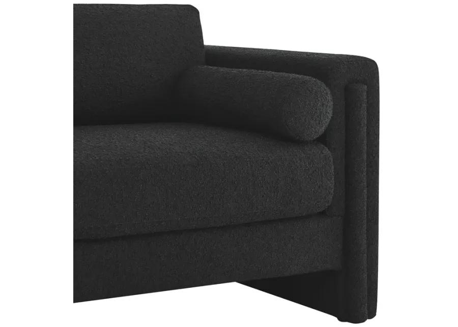 Visible Boucle Fabric Loveseat