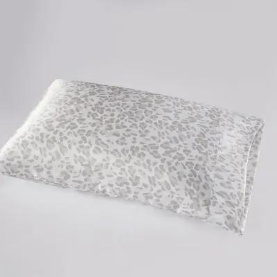 Madison Park Essentials Printed Satin Taupe Leopard Luxury 2 PC Pillowcases