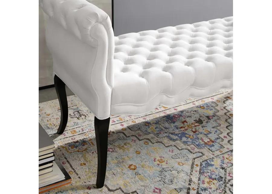 Adelia Chesterfield Style Button Tufted Performance Velvet Bench