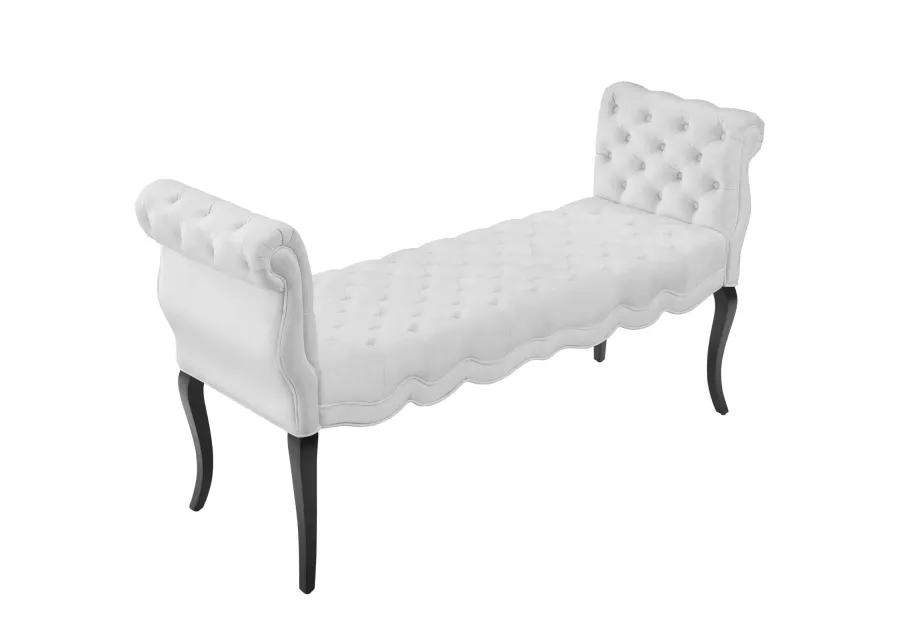 Adelia Chesterfield Style Button Tufted Performance Velvet Bench