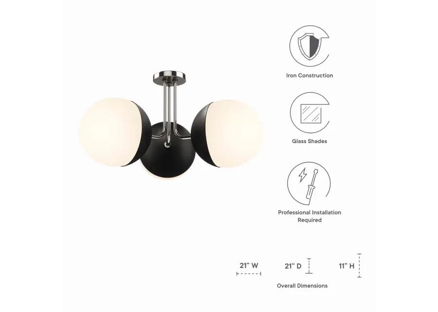 Stellar 3-Light Semi-Flush Ceiling Light