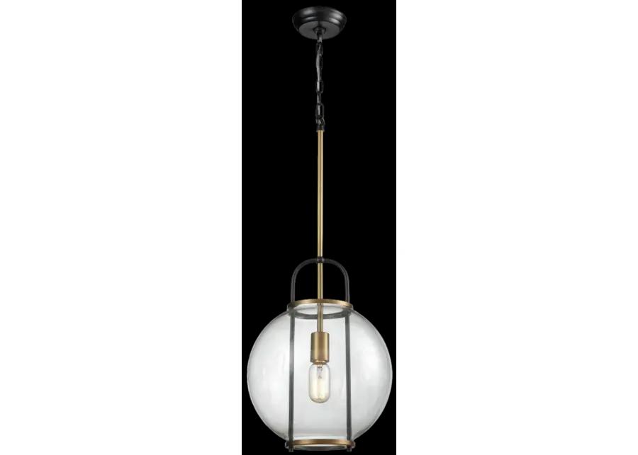 Faraday 12" Wide 1-Light Mini Pendant - Aged Brass