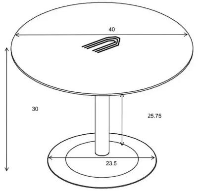 Toomevara round Dining Table Walnut And Black