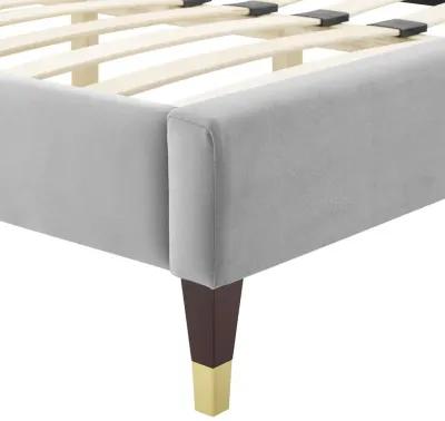 Colette Full Performance Velvet Platform Bed