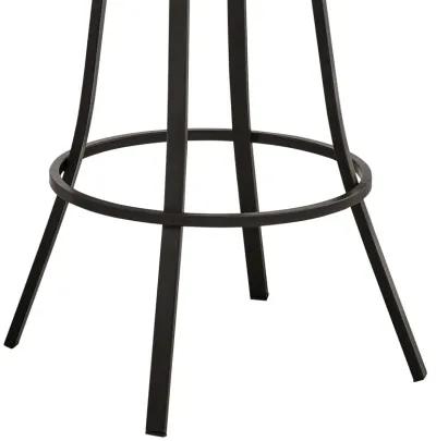 Valerie 26" Swivel Brown Faux Leather and Java Brown Metal Bar Stool