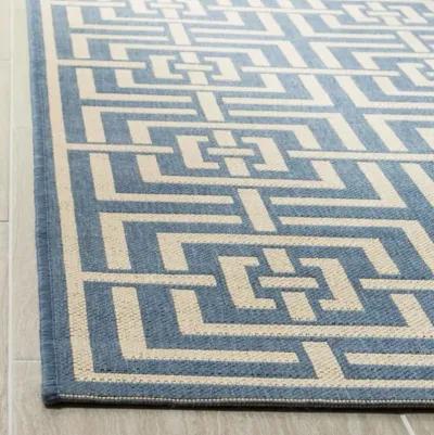 LINDEN 128 Collection LND128M-6SQ Blue / Creme 6'-7" X 6'-7" Square