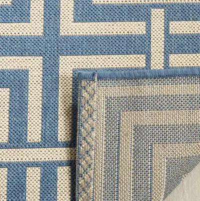 LINDEN 128 Collection LND128M-6SQ Blue / Creme 6'-7" X 6'-7" Square