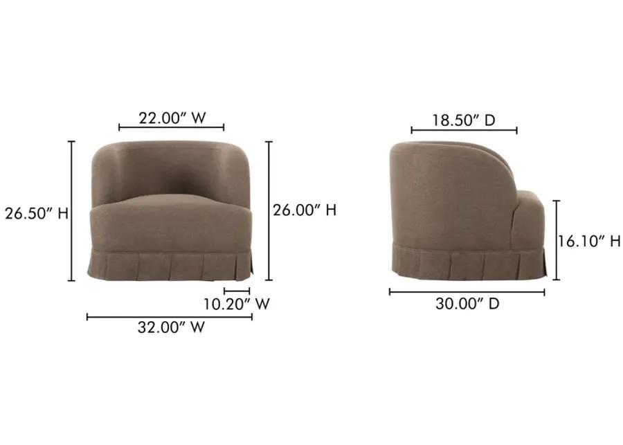 Maren Swivel Chair Brown