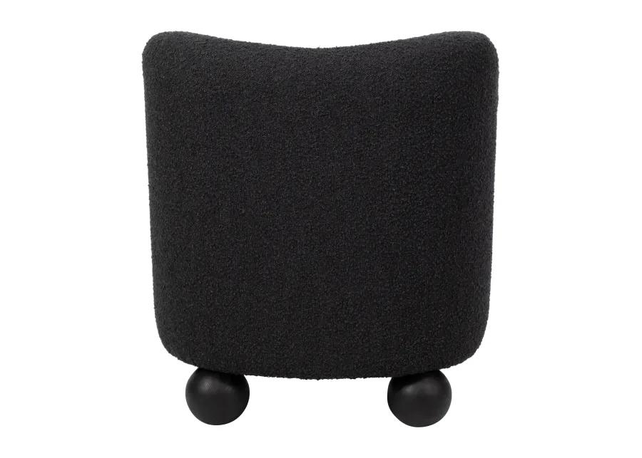 Ball-foot Accent Chair, Black