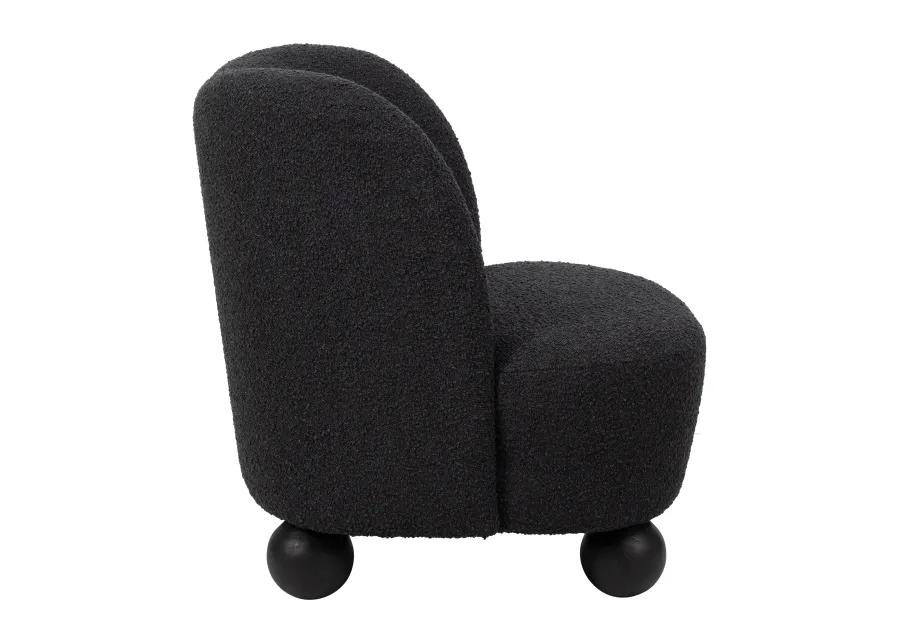 Ball-foot Accent Chair, Black