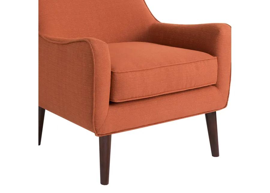 Madison Park Oxford Burnt Orange Mid-Century Accent Chair