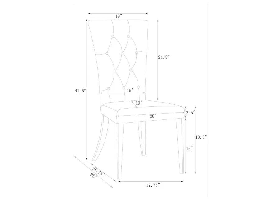 Kerwin 7-piece Dining Room Set White and Chrome