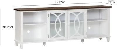 Presby White 80" Console