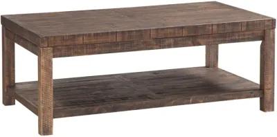 Craster Reclaimed Wood Rectangular Coffee Table in Smoky Taupe