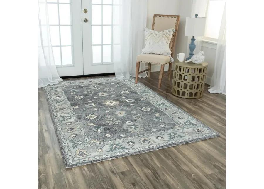 Essence Gray Classical Wool/Recycled Polyester 5' x 7'6" Rectangle Rug