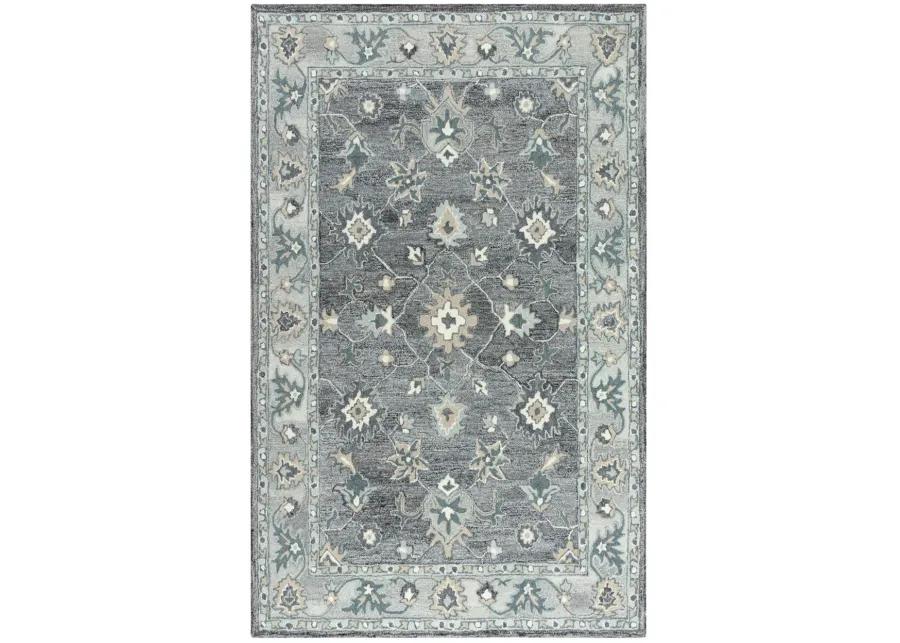 Essence Gray Classical Wool/Recycled Polyester 5' x 7'6" Rectangle Rug