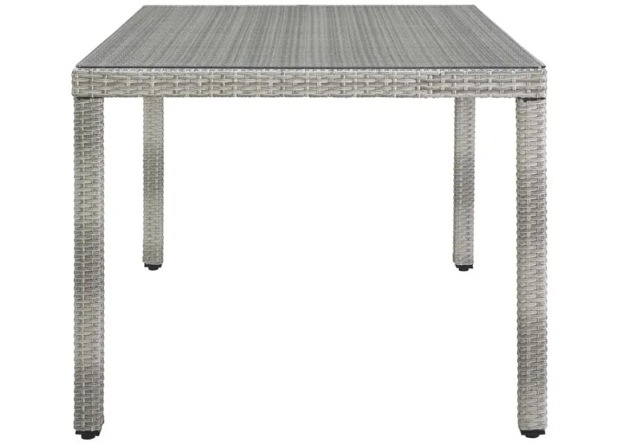 Aura 68" Outdoor Patio Wicker Rattan Dining Table