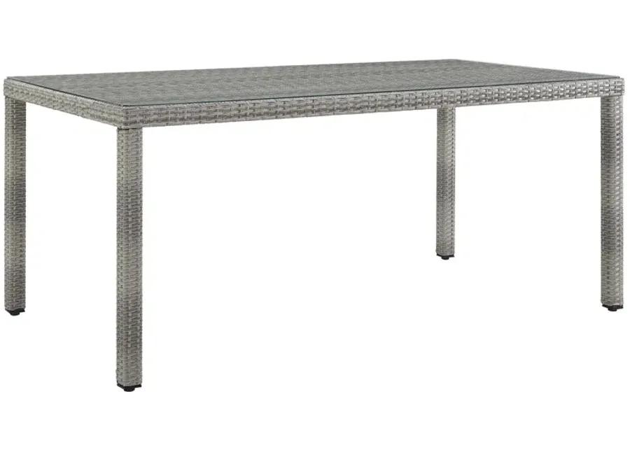 Aura 68" Outdoor Patio Wicker Rattan Dining Table