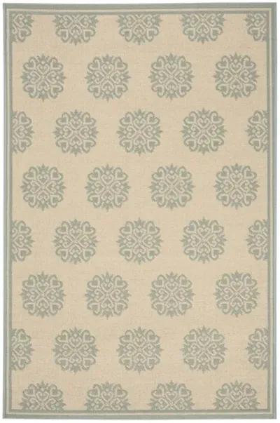 BEACH HOUSE Collection BHS181L-9 Cream / Aqua 9' X 12'