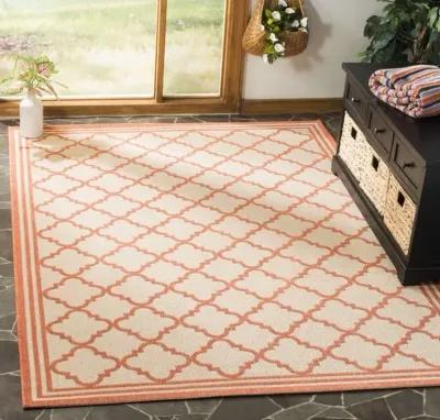 LINDEN 121 Collection LND121R-4 Cream / Rust 4' X 6'