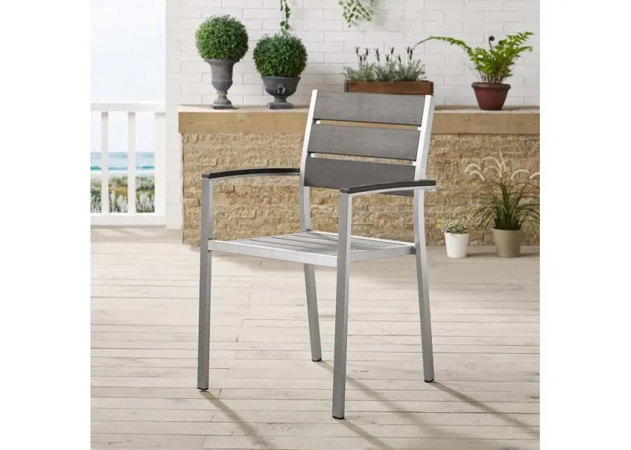 Shore Outdoor Patio Aluminum Dining Armchair