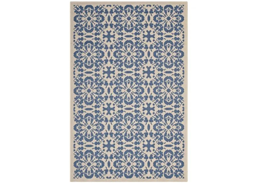 Ariana Vintage Floral Trellis 9x12 Indoor and Outdoor Area Rug