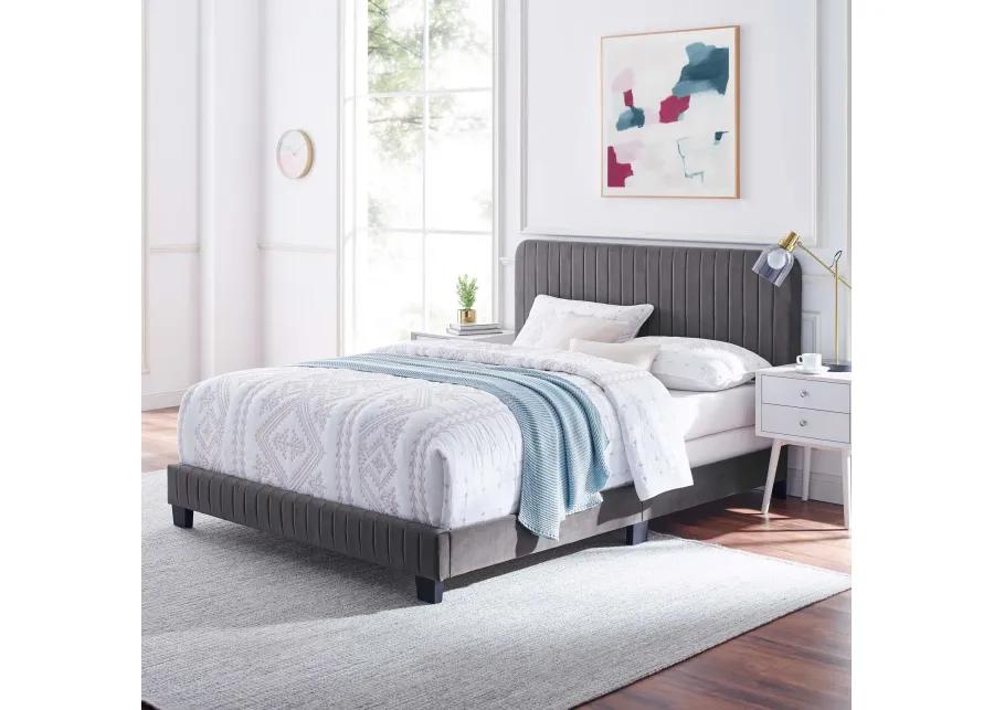 Celine Channel Tufted Performance Velvet Queen Bed