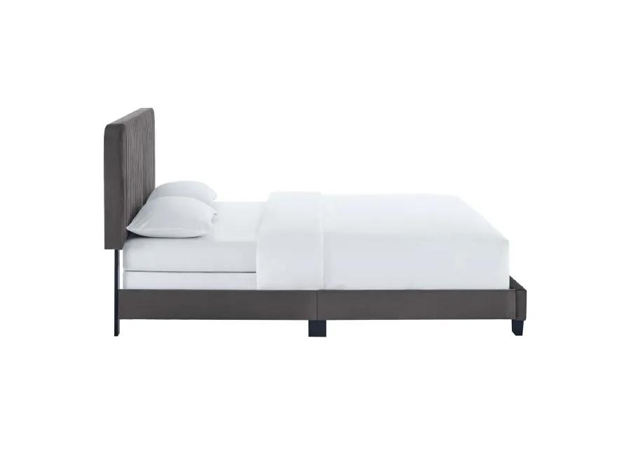 Celine Channel Tufted Performance Velvet Queen Bed