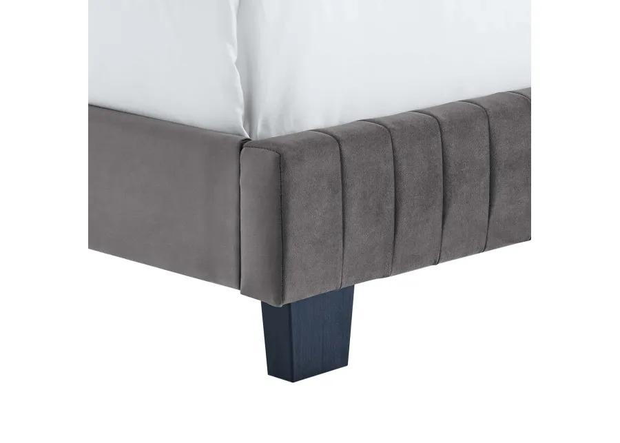 Celine Channel Tufted Performance Velvet Queen Bed