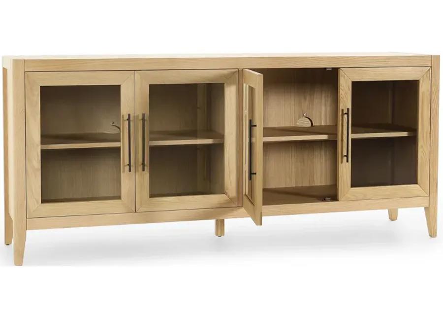 Beechgrove Four Door Sideboard in Natural Brown