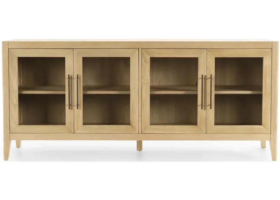 Beechgrove Four Door Sideboard in Natural Brown