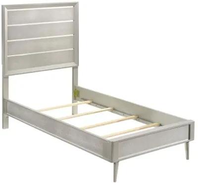 Ramon Twin Panel Bed Metallic Sterling