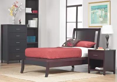 Nevis Full Size Low Profile Sleigh Bed in Espresso