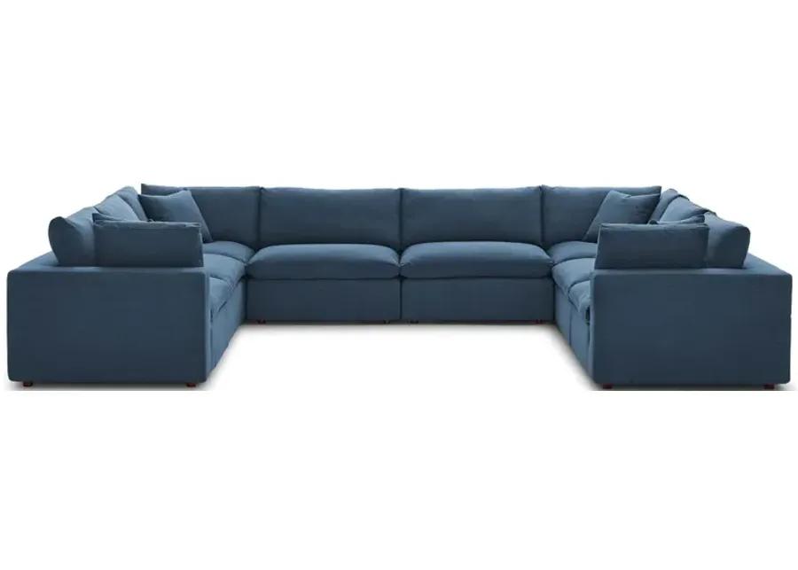 Commix Down Filled Overstuffed 8 Piece Sectional Sofa Set