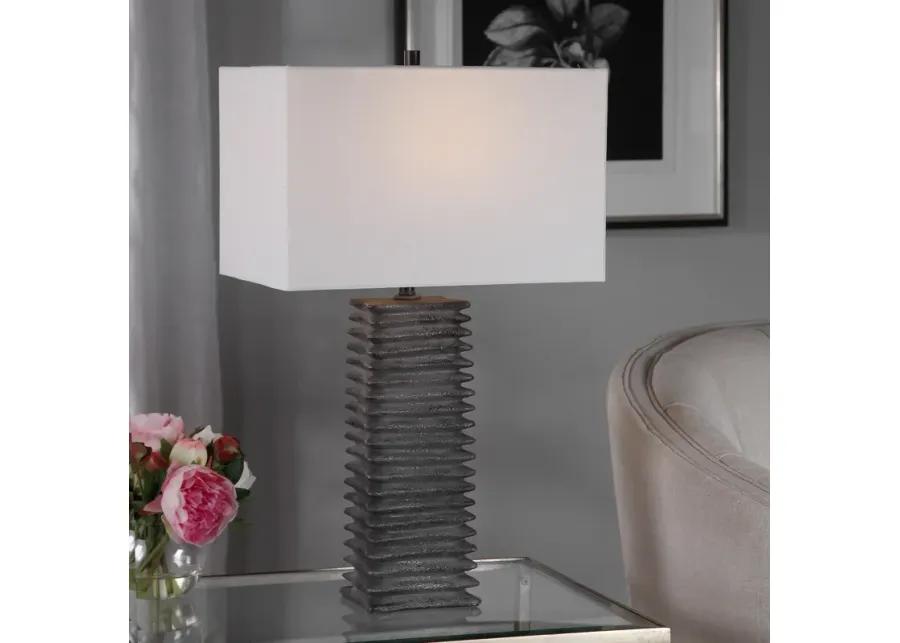 Sanderson Metallic Charcoal Table Lamp