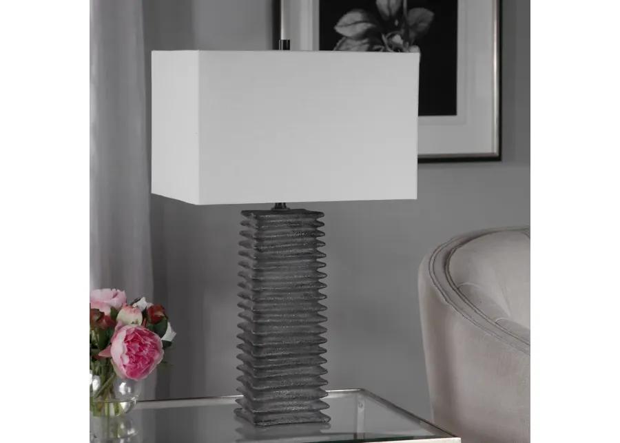 Sanderson Metallic Charcoal Table Lamp