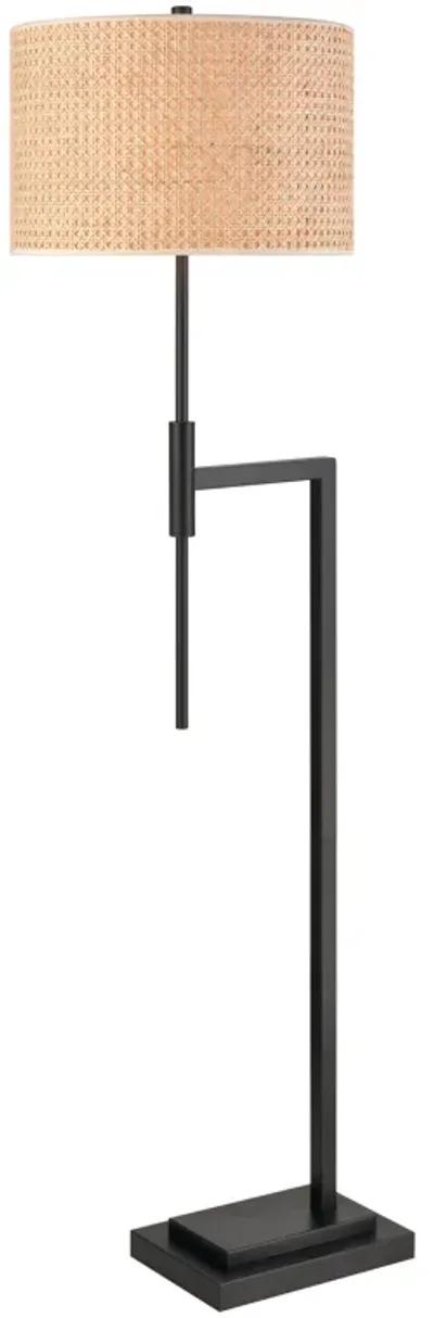 Baitz 62.5'' High 1-Light Floor Lamp - Matte Black - Includes LED Bulb