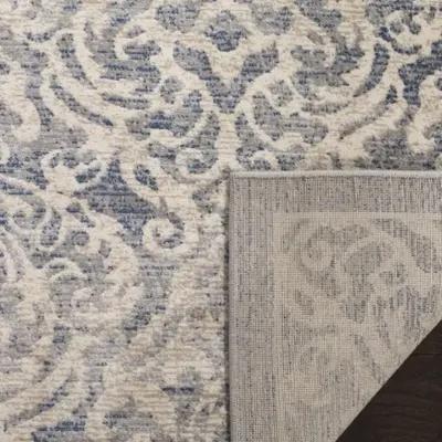 Brentwood 810 Light Grey / Blue 8' X 10' Large Rectangle Powerloomed Rug