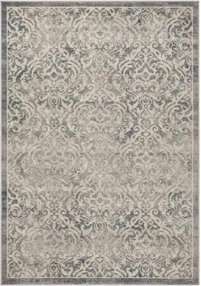 Brentwood 810 Light Grey / Blue 8' X 10' Large Rectangle Powerloomed Rug